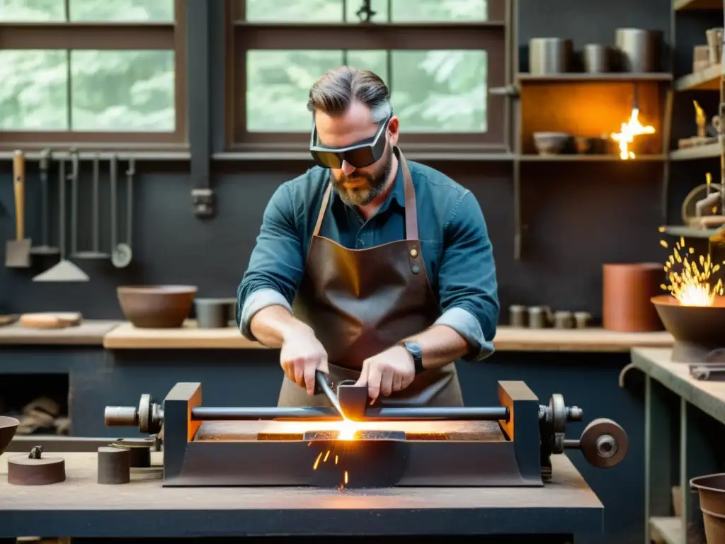 Herrería artesanal con impresión metal 3D: fusión de tradición y tecnología en un taller nostálgico e innovador