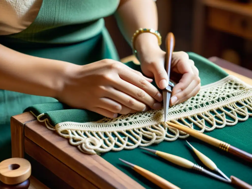 Un artesano experto elabora una pieza tradicional con dedicación