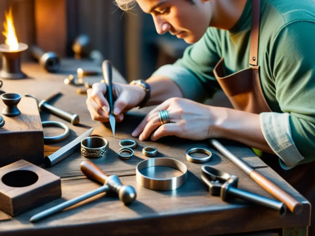 Artesano crea joyería exquisita con metales reciclados