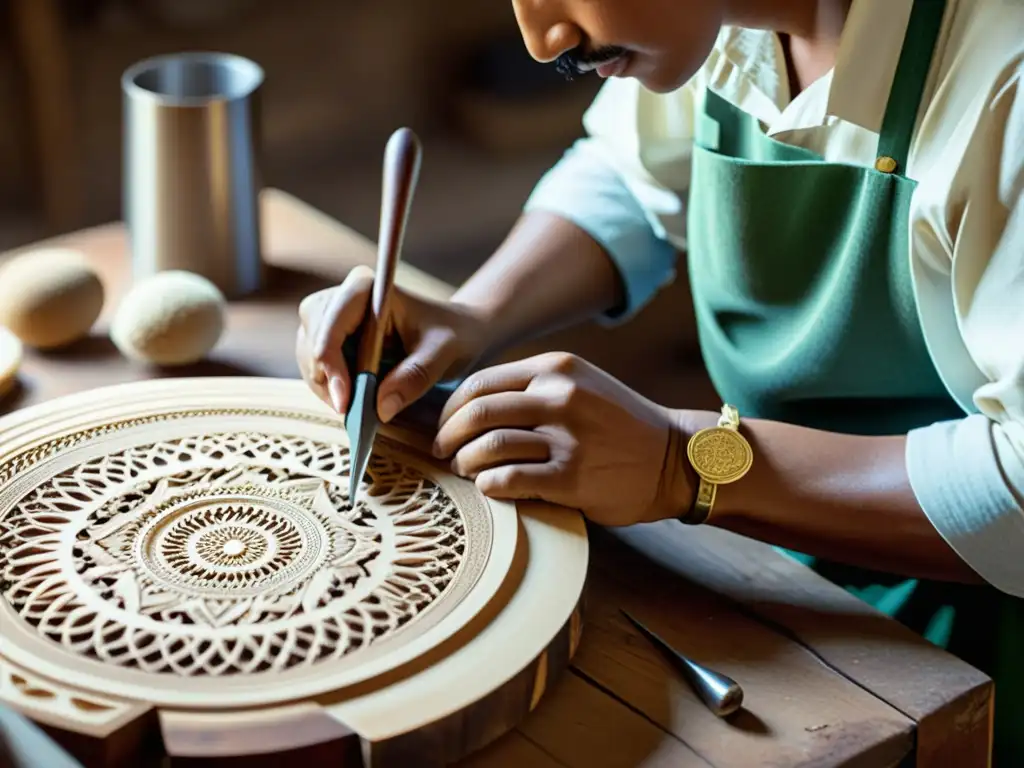 Fotografía en 3D de artesano creando producto a mano, evocando la nostalgia y la belleza de la artesanía tradicional