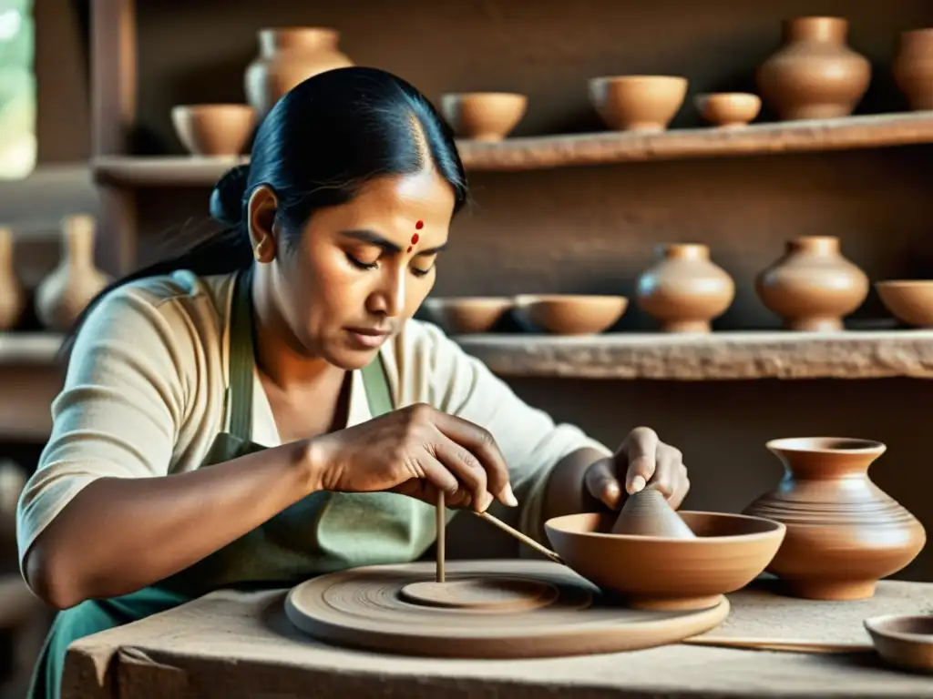 Artesanos trabajando en oficios tradicionales capturados en una fotografía vintage de alta resolución