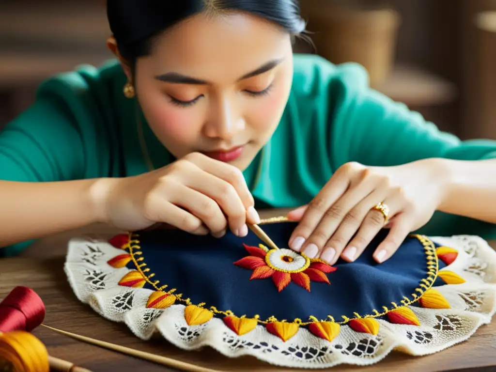 Artesanos preservando la tradición con tecnología para preservar artesanía tradicional, detallada artesanía y colores vibrantes