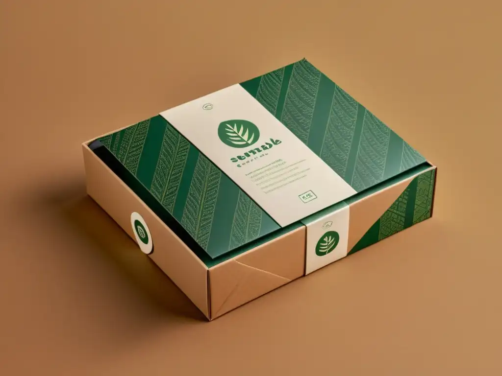 Envoltorios sostenibles para productos digitales: Ilustración vintage de packaging eco-friendly para dispositivos digitales