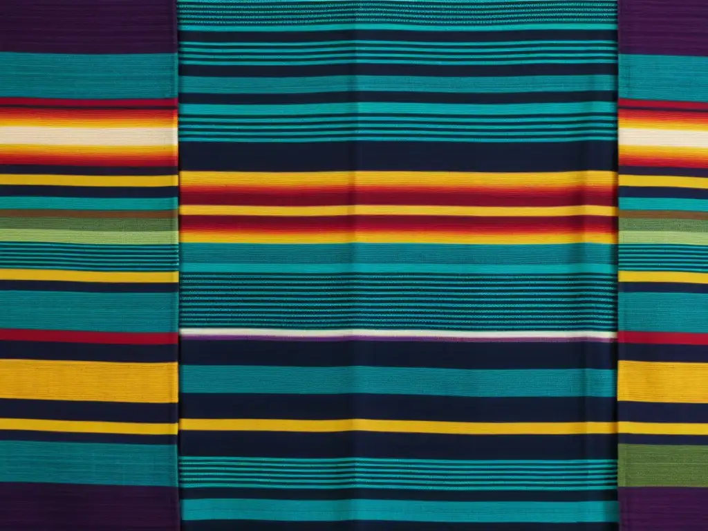 Una obra de arte textil tradicional, con colores vibrantes y patrones geométricos, inspira arte digital