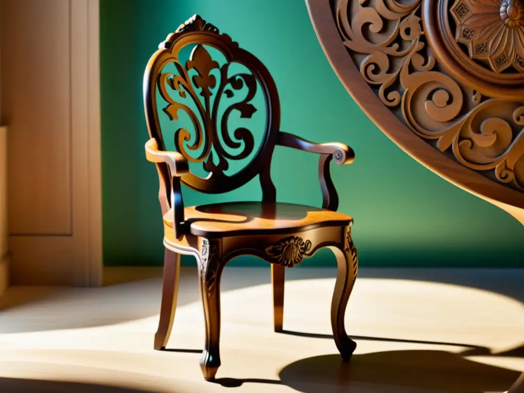 Escaneo 3D de silla antigua: Fusión de artesanía y tecnología Escáner 3D capturando la rica madera de una antigua silla, fusionando la artesanía tradicional con la restauración digital