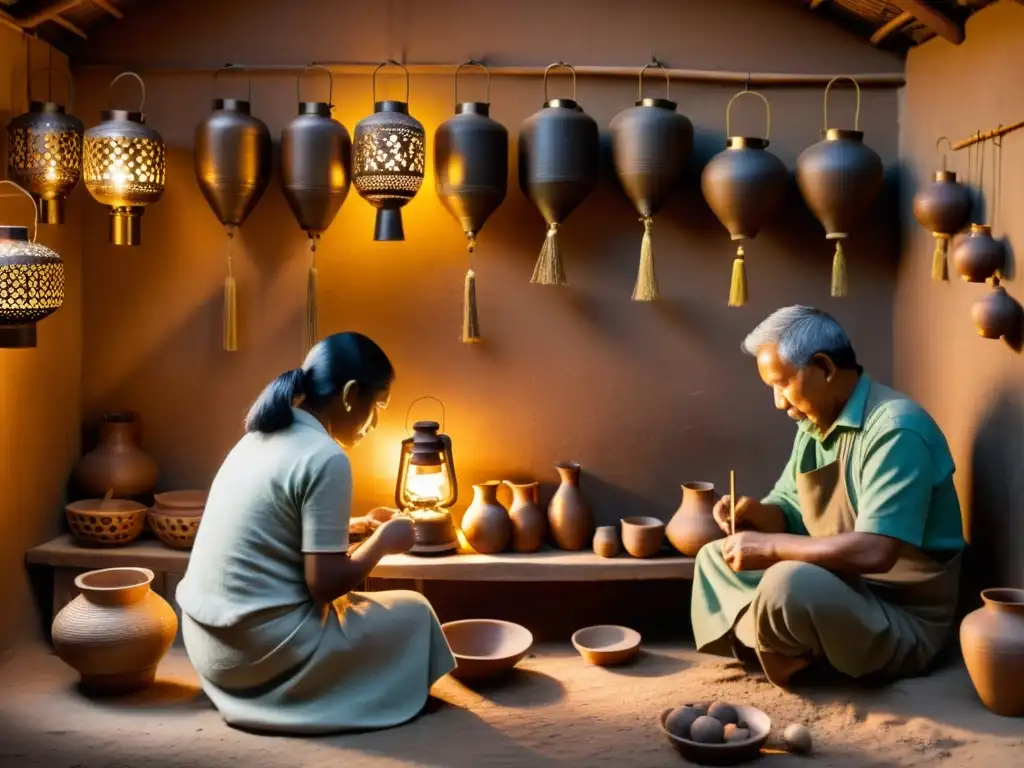 Talleres artesanales tradicionales: artesanos crean obras a mano en un ambiente cálido y lleno de historia